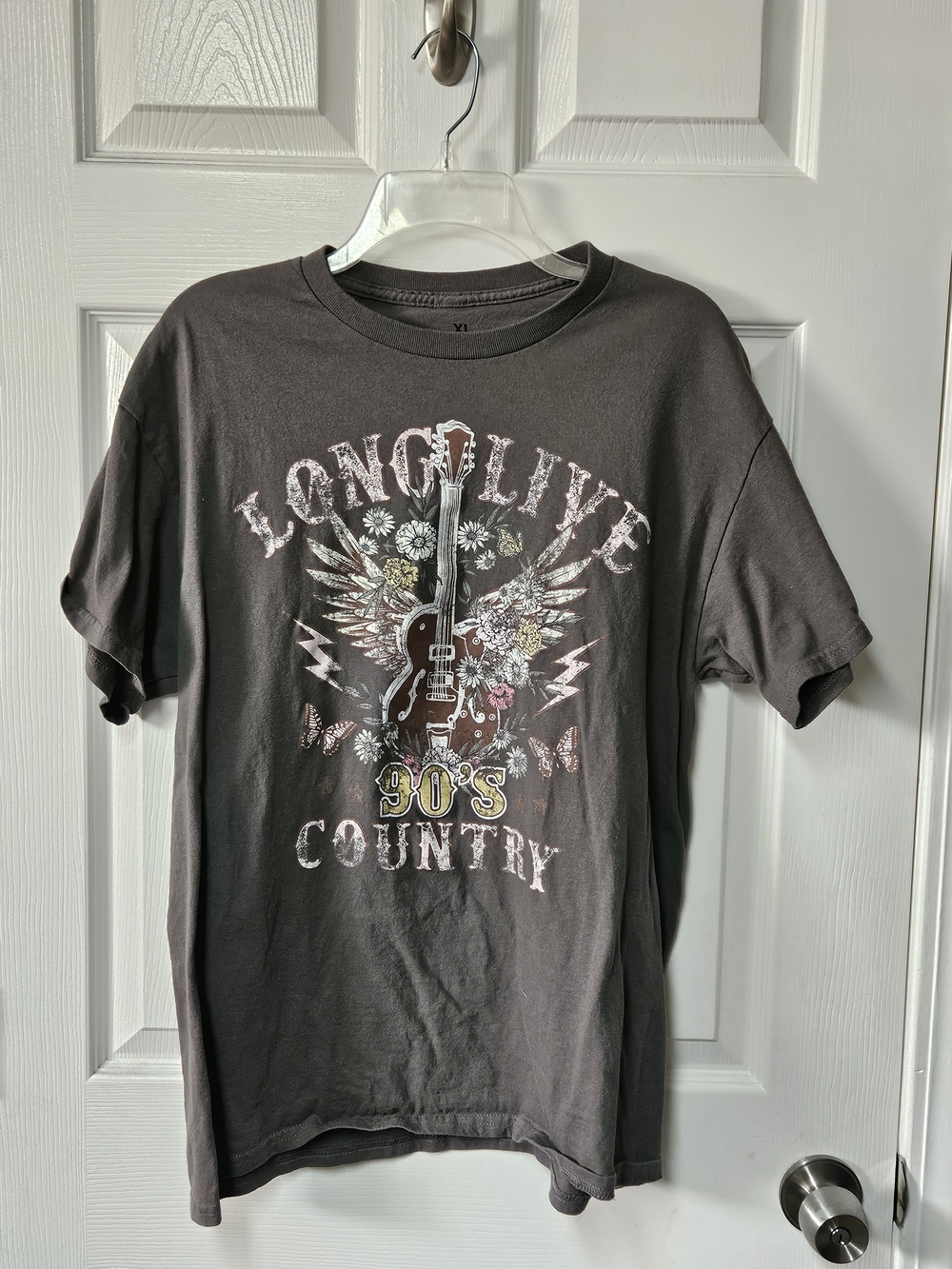 Women's Charcoal 'Long Live 90's Country' Graphic Tee